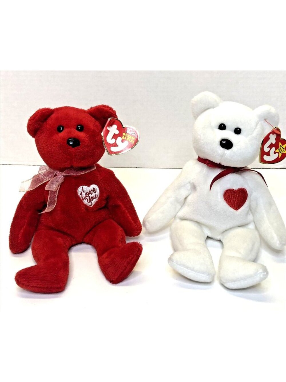 TY Beanie Baby: Secret (2003) & Valentino (1993), Valentine's Day Bundle